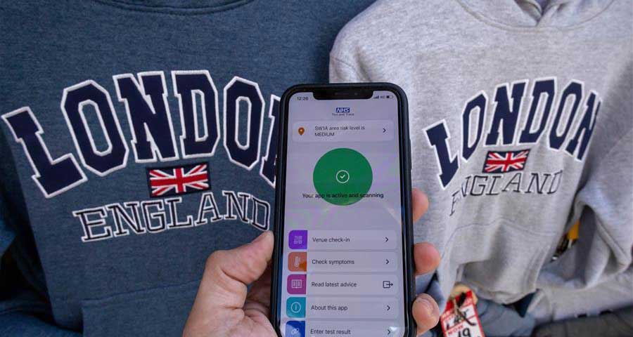 英国新冠病毒追踪定位应用程序上线