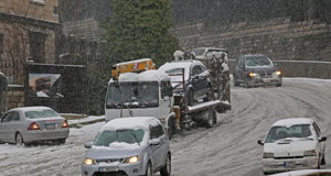 暴风雪袭击黎巴嫩部分地区