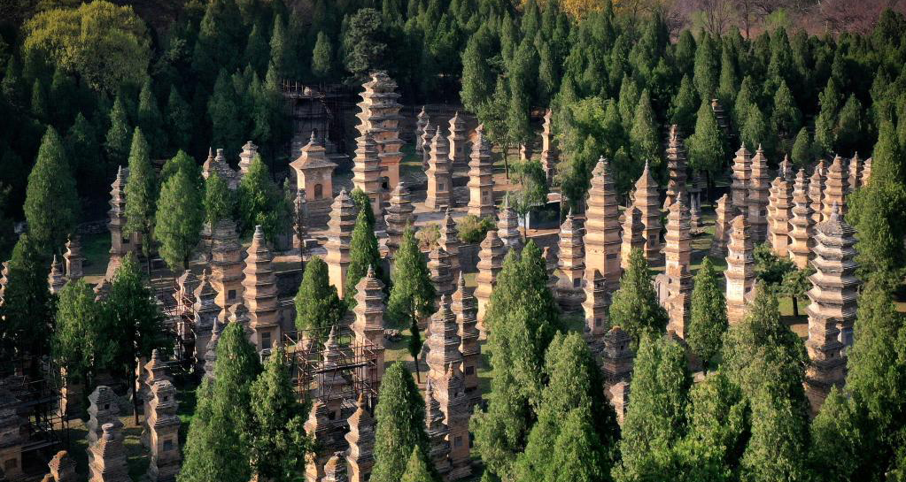 天空之眼瞰登封“天地之中”历史建筑群