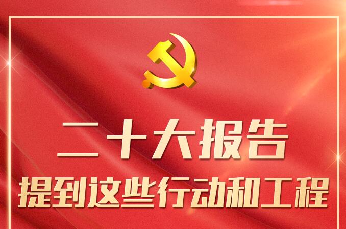 党的二十大报告，提到这些行动和工程