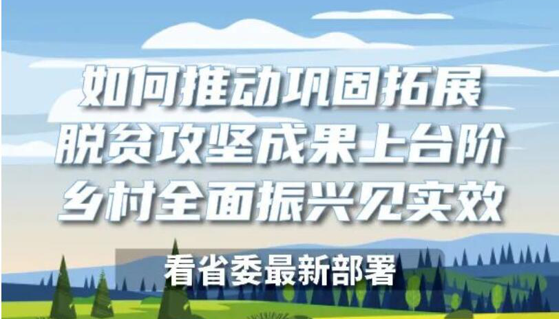 【图解】省委最新部署推动巩固拓展脱贫攻坚成果