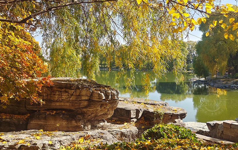 晋祠公园醉美秋景