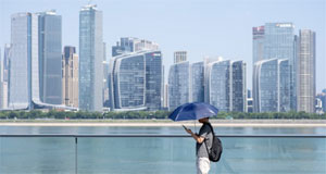 浙江杭州出现持续高温天气