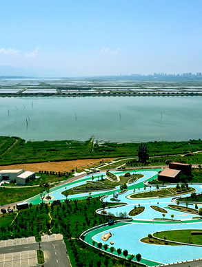 运城鸭子池湿地公园景如画