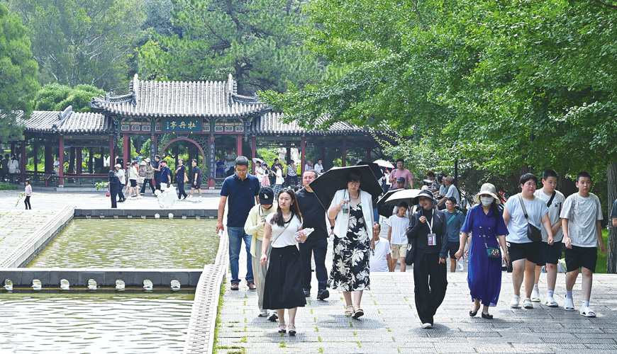 晋祠公园成热门打卡地