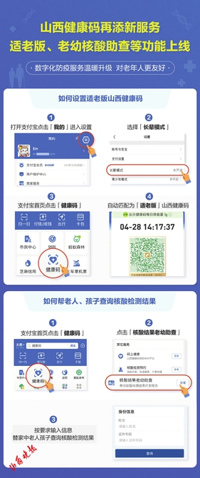 “适老版”山西健康码上线　快来为家里的老人设置好