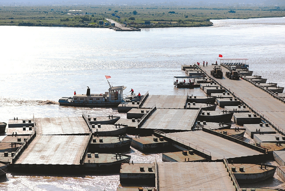 临猗吴王黄河浮桥拆除完成