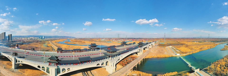 俯瞰清徐县醋都大桥